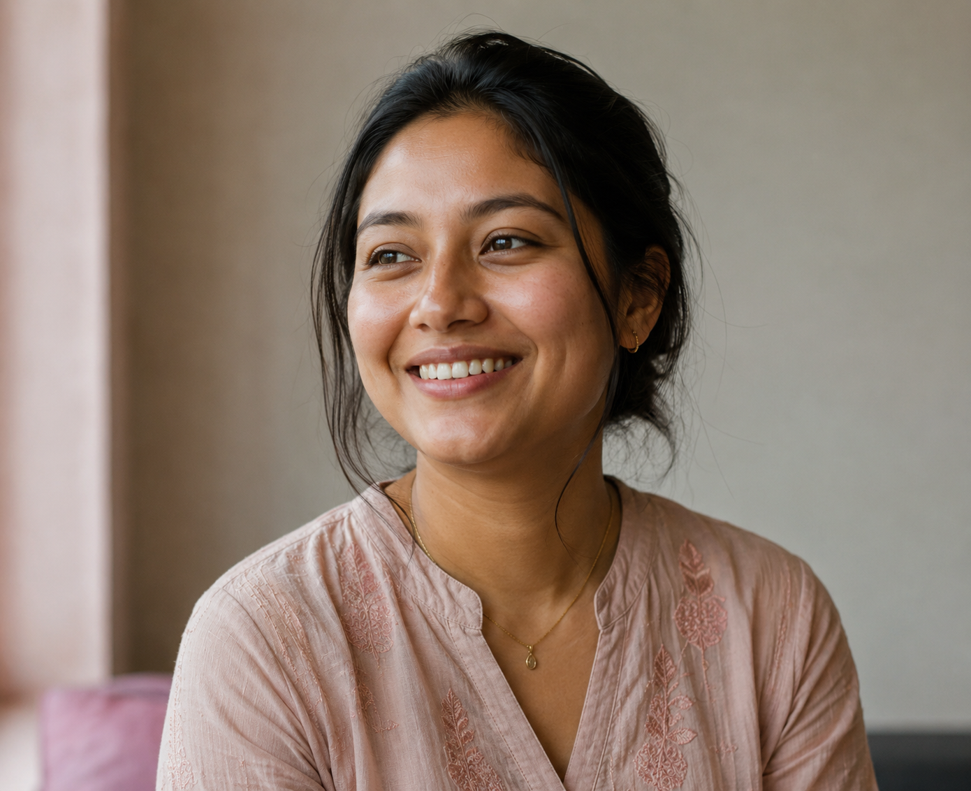 A patient smiling at Central Dental